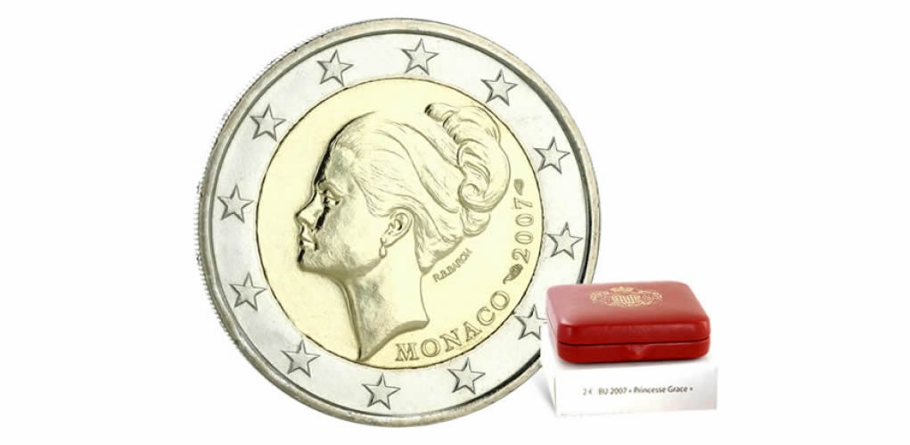 2 euro commémorative nationale 2007, "25e anniversaire de la disparition de la Princesse Grace"